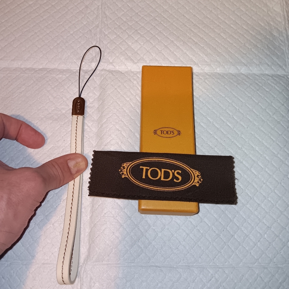 Tod's Leather Wristlet Strap With Box And Dustbag